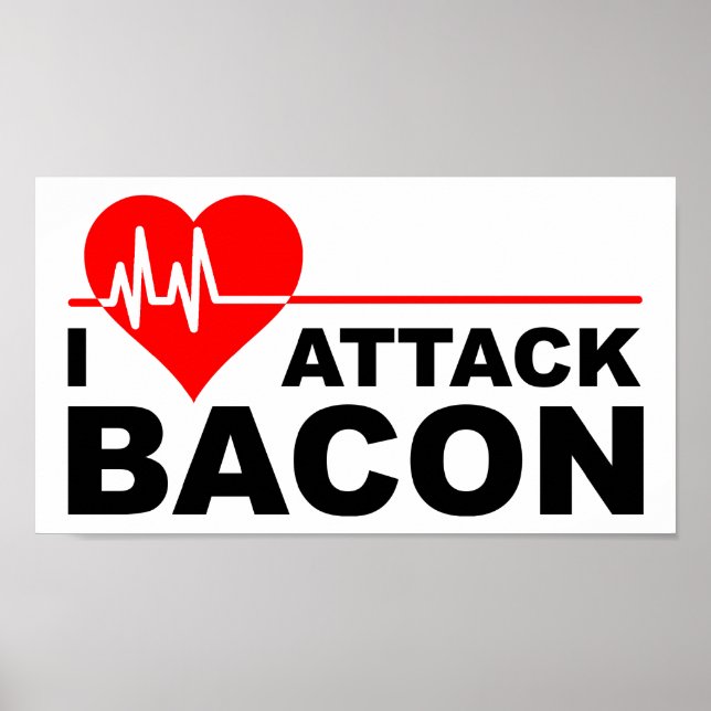 Póster Divertido Tocino Infarto (Frente)