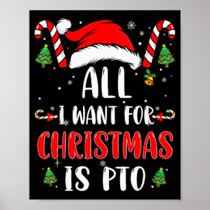 Póster Divertido Todo lo que Quiero para Navidad es Pto C