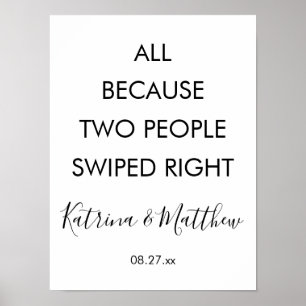 Póster Divertido Todo Porque Dos Personas Nadaron A boda 