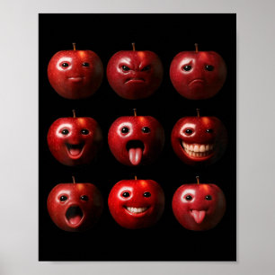 Póster Divertido Tonto Ai Manzana Generación Z Meme Humor