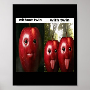 Póster Divertido Tonto Ai Manzana Generación Z Meme Rotur