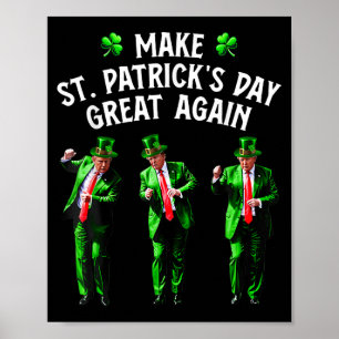 Póster Divertido Trump baila antes del Día de los Pajamas