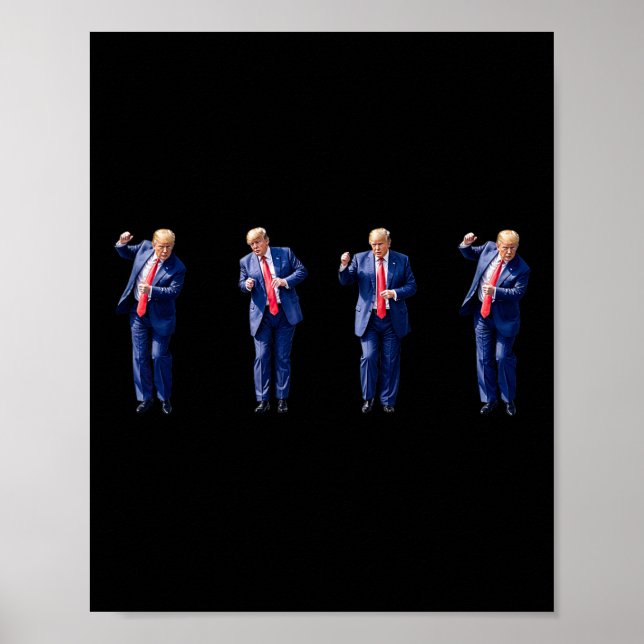 Póster Divertido Trump baila como un Felon Vote Trump (Frente)