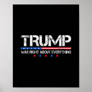 Póster Divertido Trump Bandera De Usa Tenía Razón Sobre T