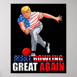 Póster Divertido Trump Bolos Hacer Bolos Grande De Nuevo
