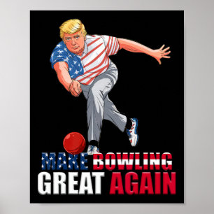 Póster Divertido Trump Bolos Haz que los Bolos Sean Genia