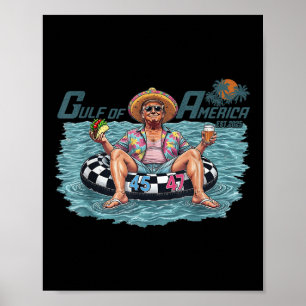 Póster Divertido Trump Camisas El Golfo De Estados Unidos