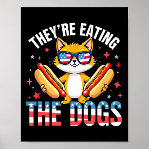 Póster Divertido Trump Están Comiendo Los Perros Los Gato