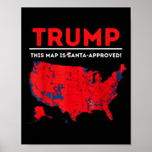 Póster Divertido Trump Este Mapa Está Aprobado Por Santa