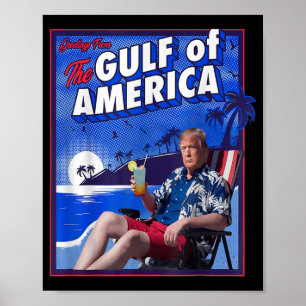 Póster Divertido Trump Golfo De Estados Unidos