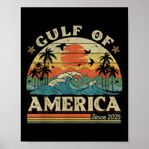 Póster Divertido Trump Golfo De Estados Unidos 2025
