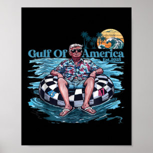 Póster Divertido Trump Golfo De Estados Unidos Est 2025 R
