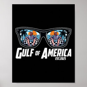 Póster Divertido Trump Golfo De Estados Unidos Este 2025 