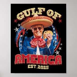 Póster Divertido Trump Golfo De Estados Unidos Este 2025 