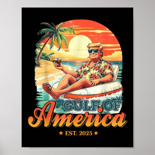 Póster Divertido Trump Golfo De Estados Unidos Este 2025