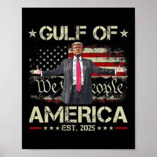 Póster Divertido Trump Golfo De Estados Unidos Este 2025 