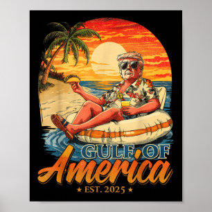 Póster Divertido Trump Golfo De Estados Unidos Este 2025