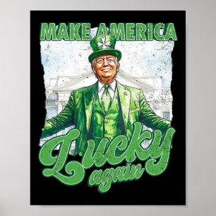 Póster Divertido Trump Haz que el Día de San Patricio sea