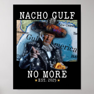 Póster Divertido Trump Nacho Golfo No Más Golfo De Améric