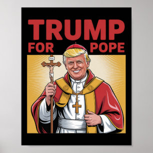 Póster Divertido Trump por la república católica del Vati