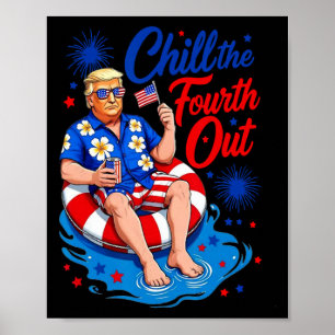 Póster Divertido Trump Relaja El Cuarto Fuera