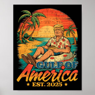 Póster Divertido Trump Shirt Golfo De Estados Unidos Este