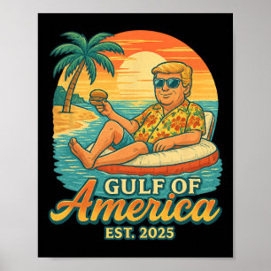 Póster Divertido Trump Shirt Golfo De Estados Unidos Este