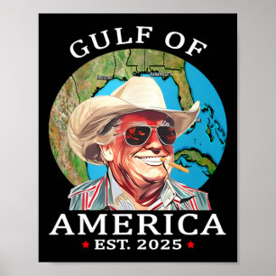 Póster Divertido Trump Shirt Golfo De Estados Unidos Este