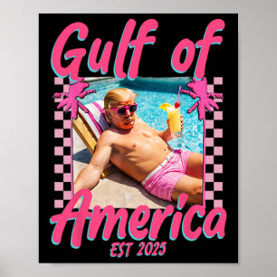 Póster Divertido Trump Shirt Golfo De Estados Unidos Este
