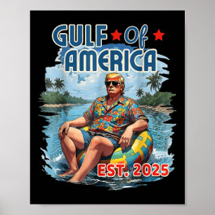 Póster Divertido Trump Shirt Golfo De Estados Unidos Este