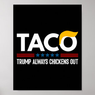 Póster Divertido Trump Taco Trump Siempre se Rinde 6