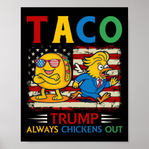 Póster Divertido Trump Taco Trump Siempre se Rinde _9 