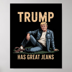 Póster Divertido Trump Tiene Grandes Pantalones
