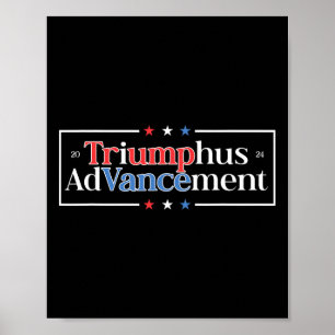 Póster Divertido Trump Vance Presidente Vp simpatizantes
