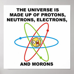 Póster Divertido Universo Tontos