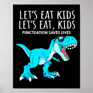 Póster Divertido Vamos a Comer Niños La puntuación salva