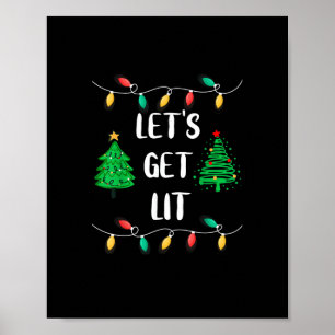 Póster Divertido Vamos a conseguir Navidades Luces