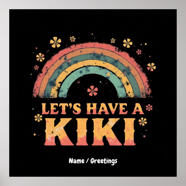 Póster Divertido "Vamos a tener un Kiki" transgénero LGBT (Frente)