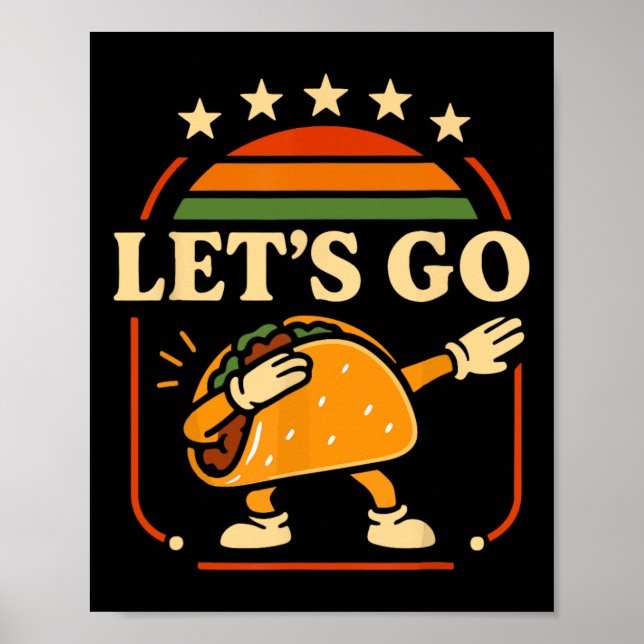 Póster Divertido Vamos Taco Dabbing Fiesta Fiesta Tee Kid (Frente)