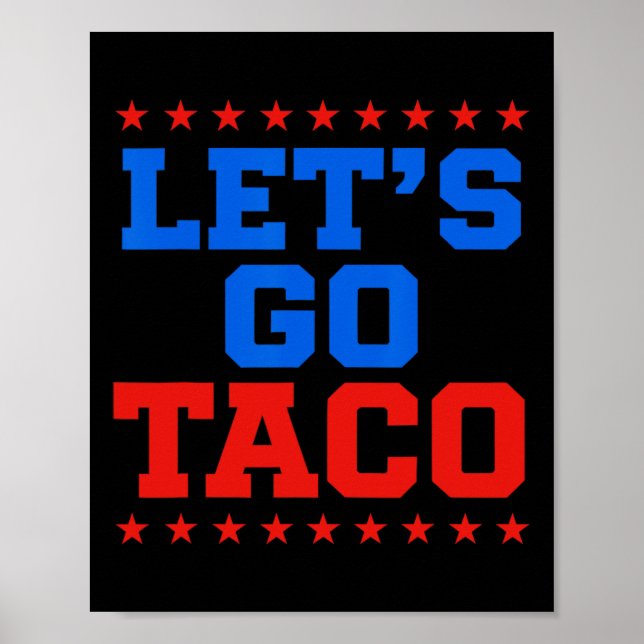 Póster Divertido Vamos Taco Design (Frente)