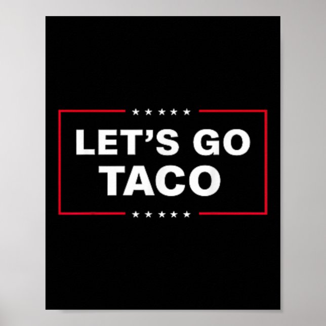 Póster Divertido Vamos Taco y#; (Frente)