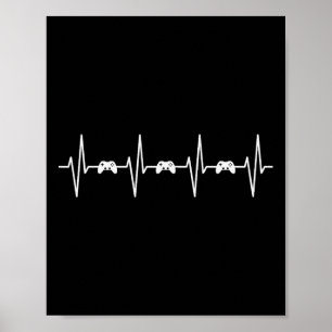 Póster Divertido videojuego T Shirt Grapht Gift Fiesta Ga