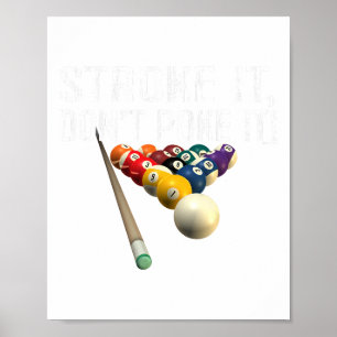 Póster Divertidos Billares De Piscina No Lo Molestan. Tee