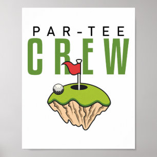 Póster Divertidos Camisetas de golf Let's Par Tee Crew Go
