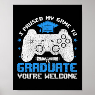 Póster Divertidos Camisetas De Graduación Para Gamer Coll