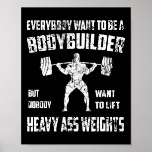 Póster Divertidos Camisetas en la construcción de cuerpos