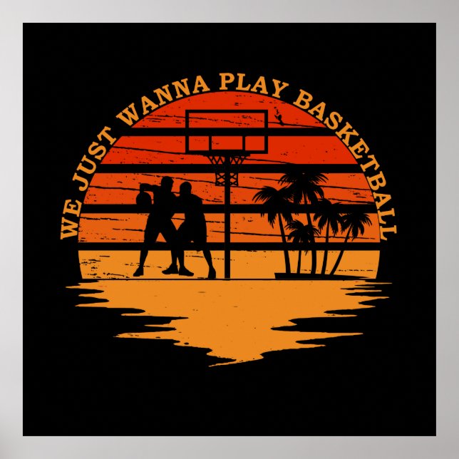 Póster divertidos dichos de baloncesto (Frente)