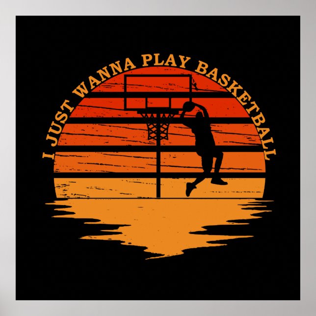 Póster divertidos dichos de baloncesto (Frente)