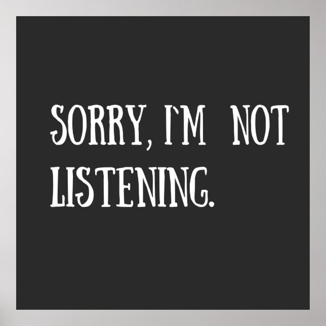 Póster divertidos dichos sarcásticos (Frente)