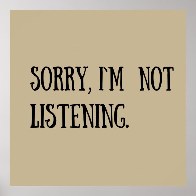 Póster divertidos dichos sarcásticos (Frente)